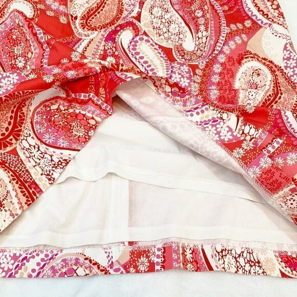 Cappagallo red white jeweled sleeveless knee length‎ shift dress - 12 - Picture 8 of 9